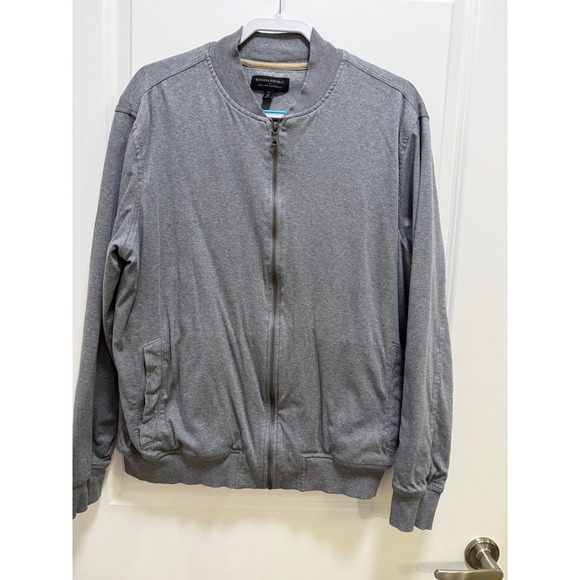 Banana Republic Other - Banana Republic Luxe Touch Performance Bomber Jacket Gray XL Tall Zip Up